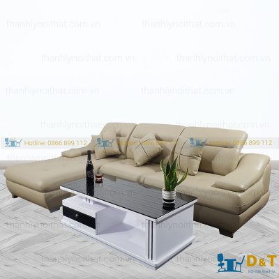Ghế sofa da cho phòng khách hiện đại, sang trọng